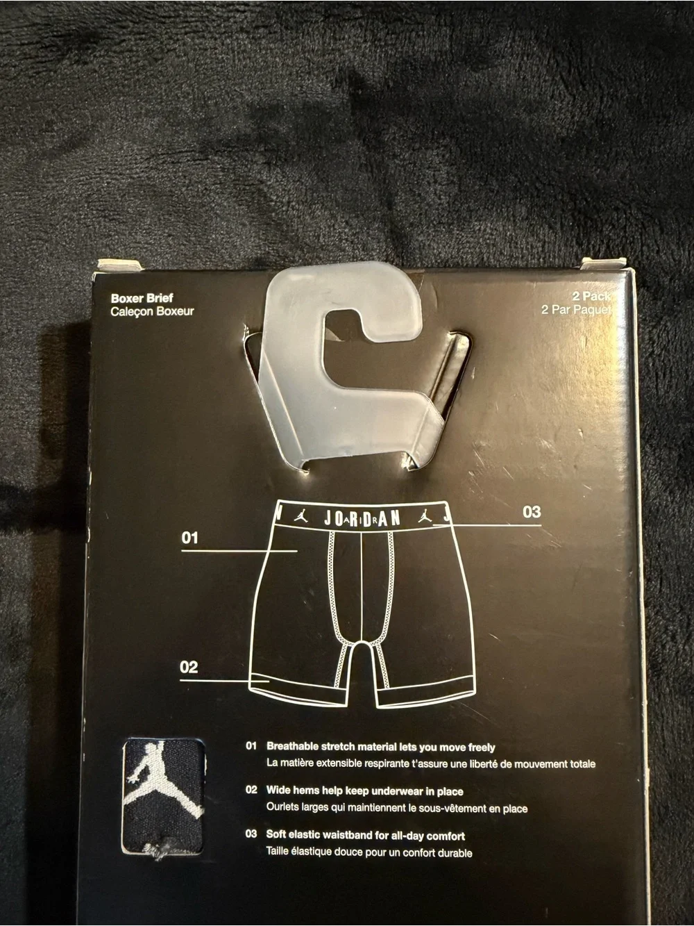 Jordan Flight Cotton Stretch Men's Boxer Briefs - Black/Gray (M)🏀